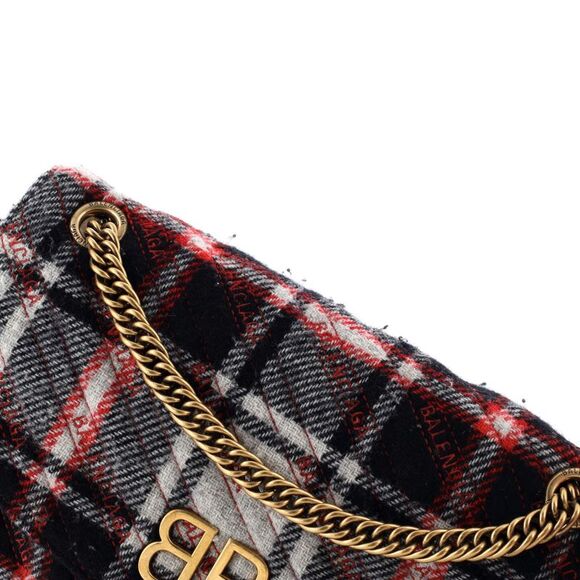 Balenciaga BB Chain Round Shoulder Bag Quilted Wool Medium - Picture 7 of 9